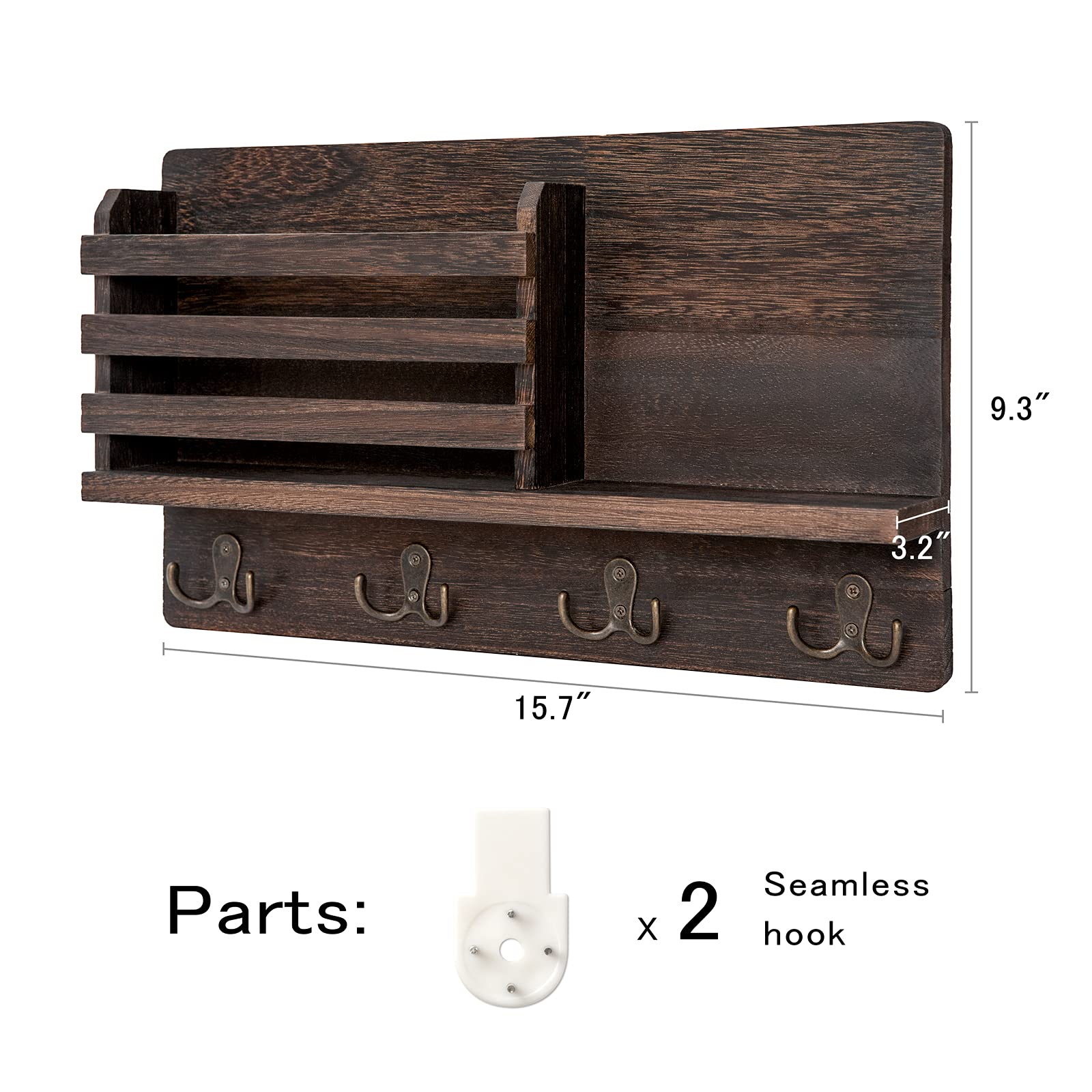 Dahey wall mounted organizer ideal for entryways and mudrooms