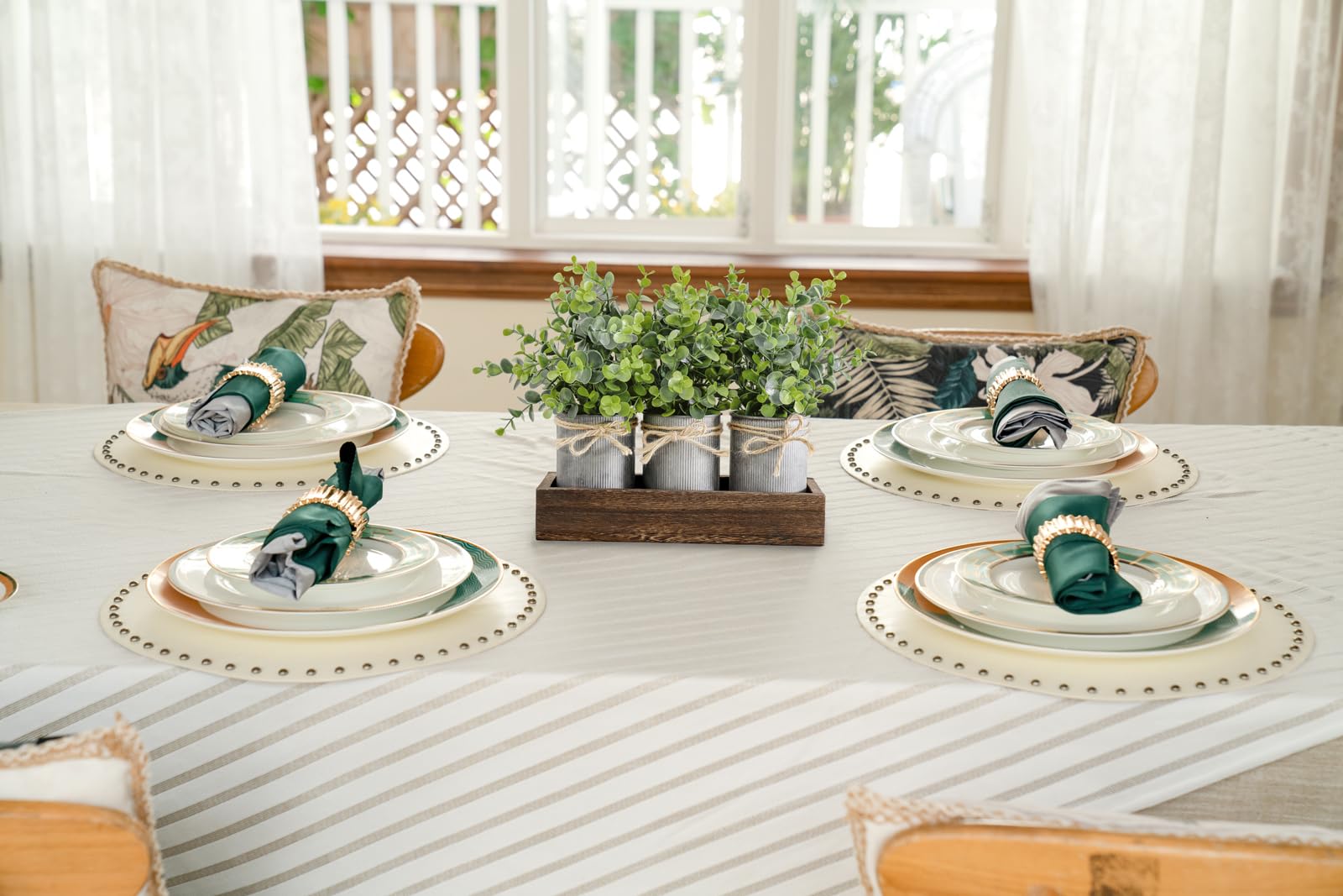 Dahey wood box texture showcases rustic farmhouse charm for dining or living spaces