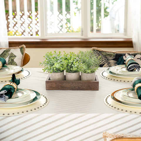 Dahey pulp flower pots with artificial eucalyptus detail for realistic indoor greenery.
