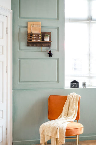 Dahey rustic entryway organizer shelf enhances hallway storage and style