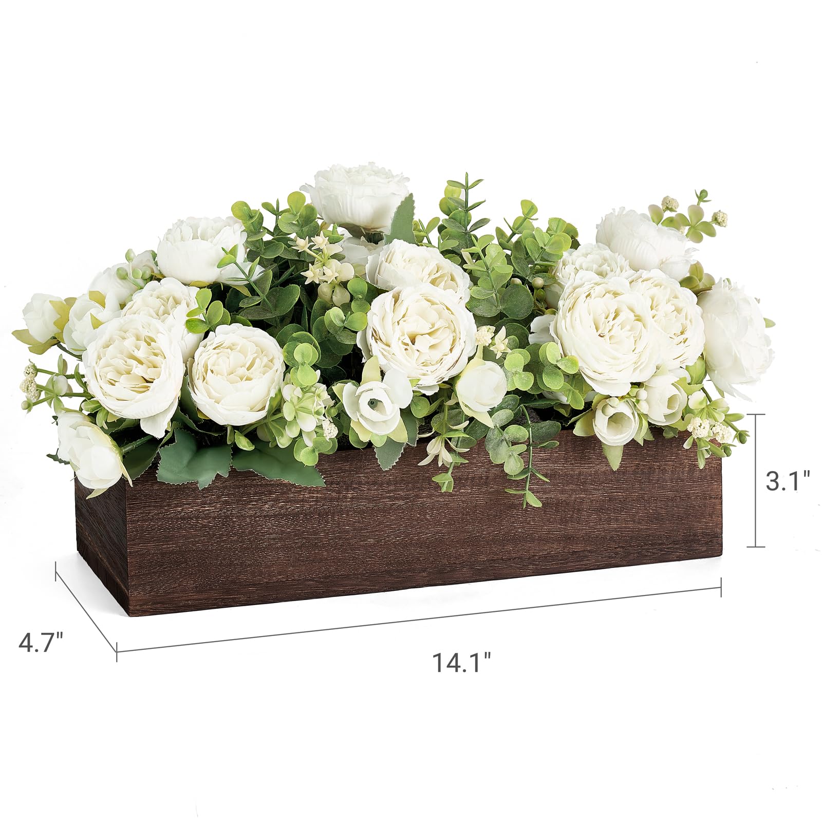 Dahey yellow petals with eucalyptus add a pop of color.