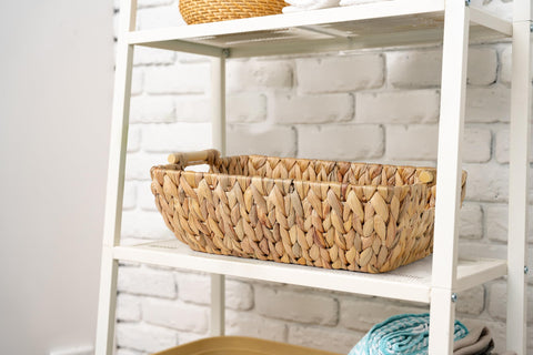 DAICOLAD set of 2 storage baskets helps declutter shelves.