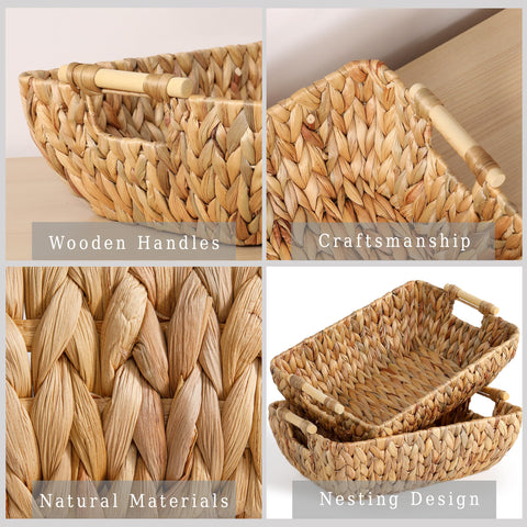 DAICOLAD water hyacinth basket with iron frame provides durability.