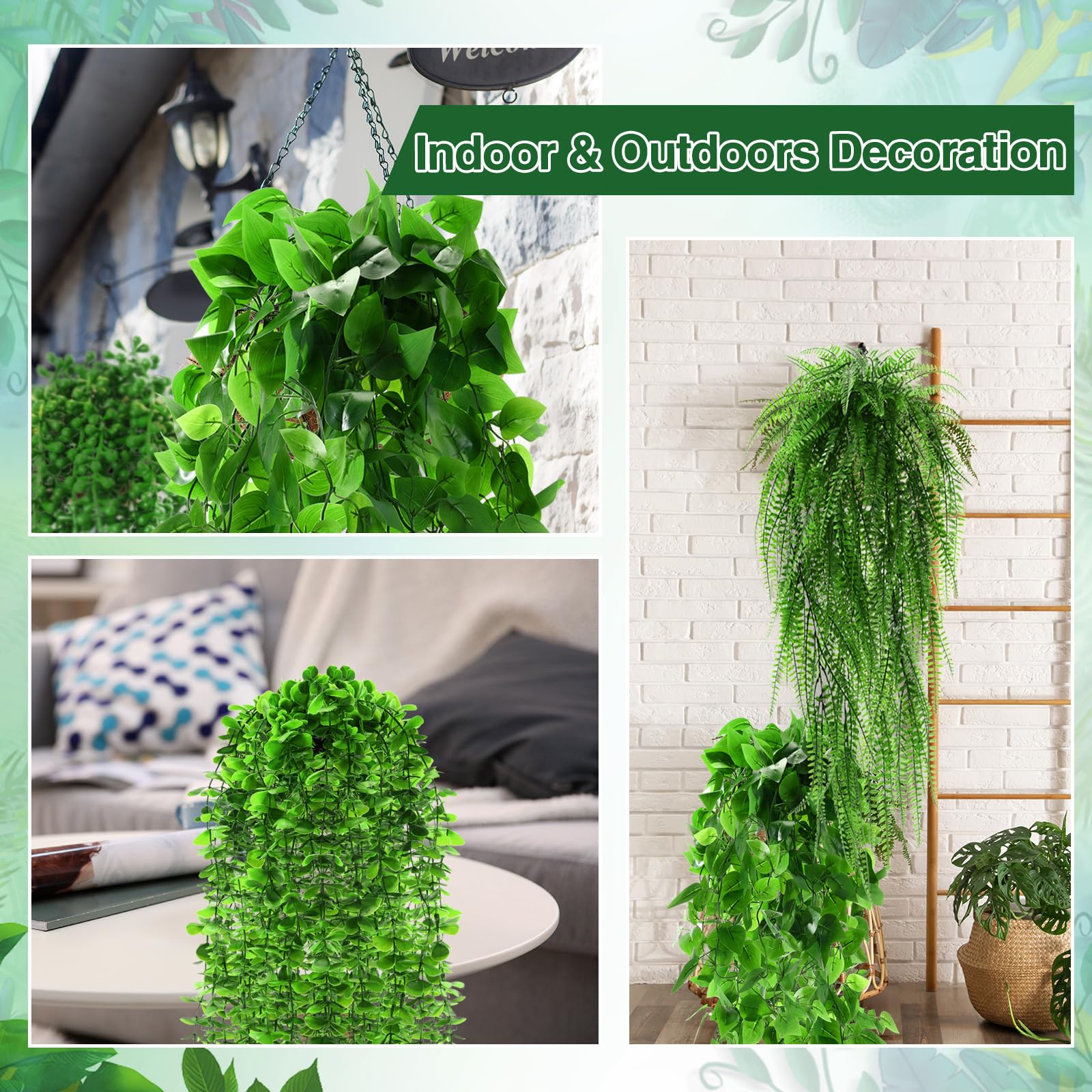 Daifunli indoor outdoor decor draped plants — all-season beauty with low maintenance