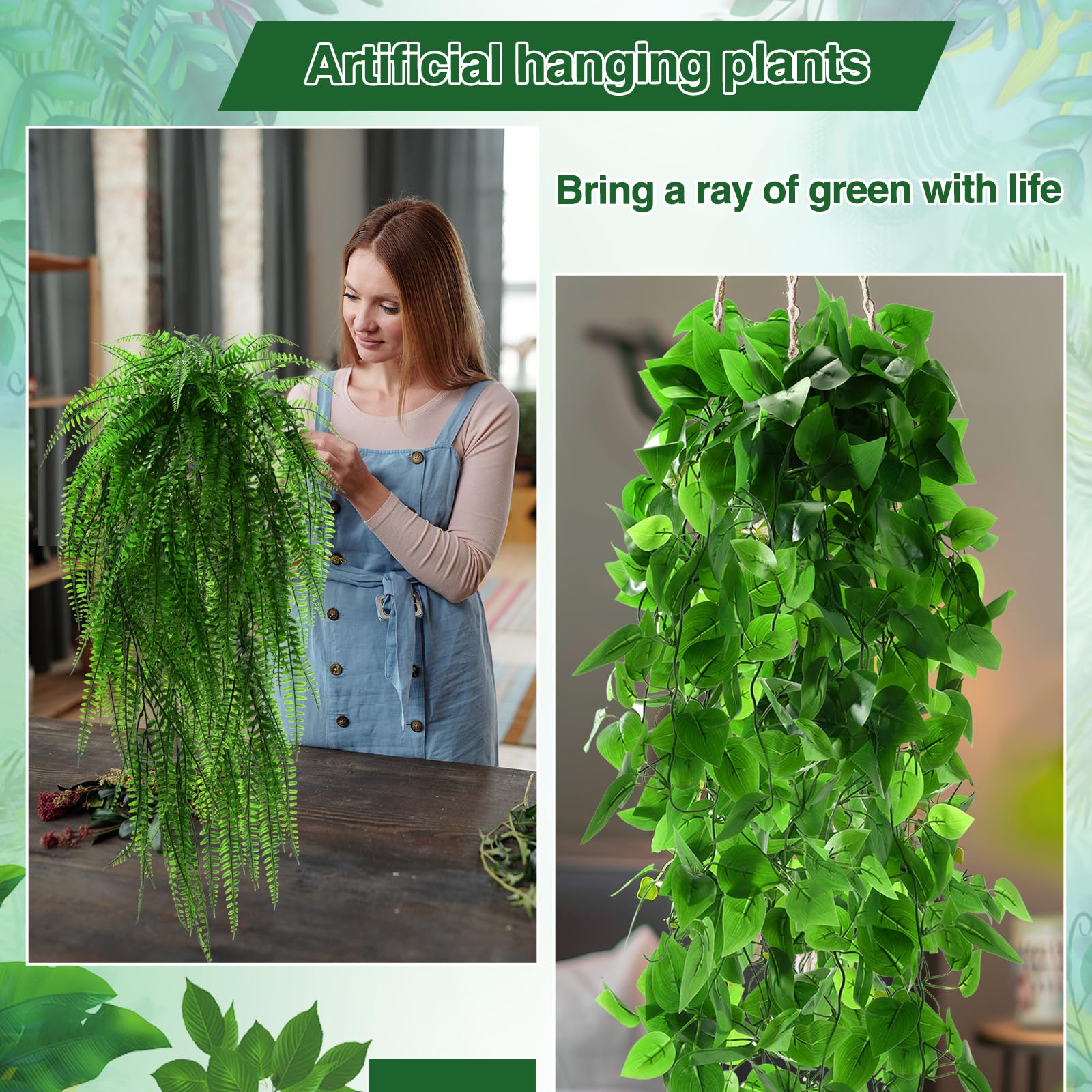 Daifunli wall garden decor plants — lifelike greenery that stays vibrant