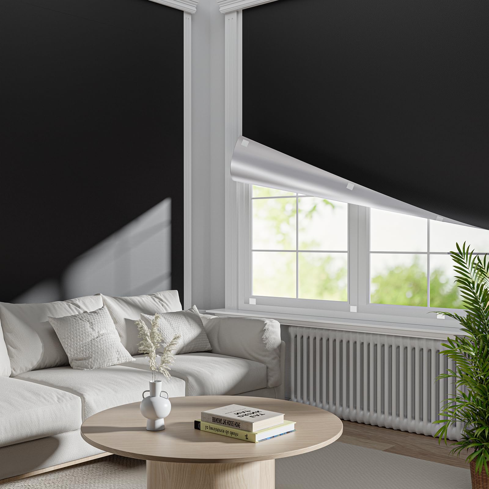 Dailycooper portable blackout curtains darken a bedroom for better sleep.