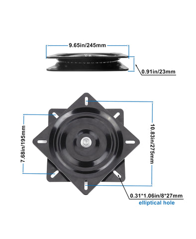 Dailydanny 245x245 mm swivel plate designed for sturdy furniture replacement.