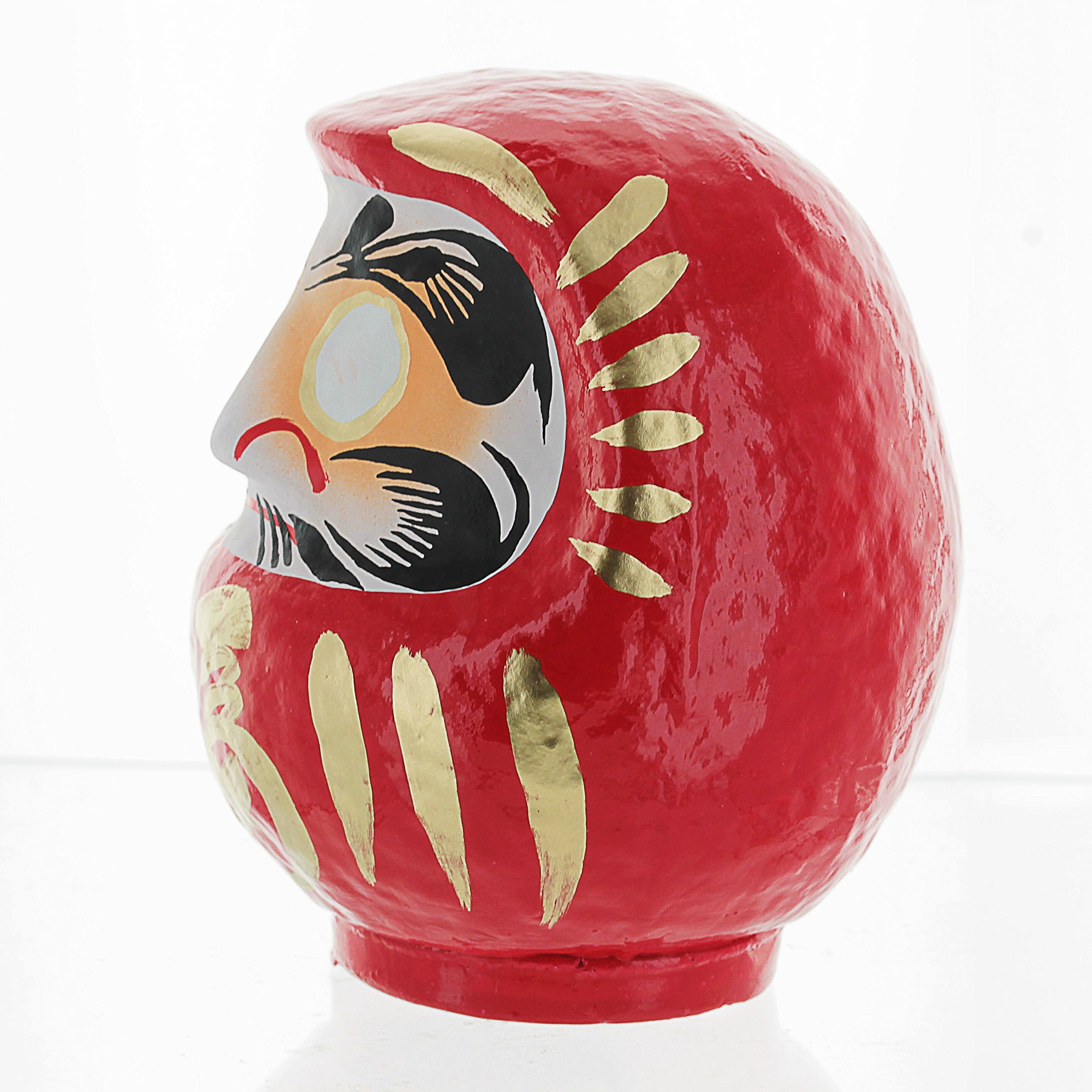 Daimonya Daruma doll made in Japan showcasing traditional craftsmanship