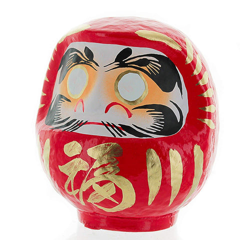 Daimonya red Daruma doll with hand-painted kanji for motivation and focus