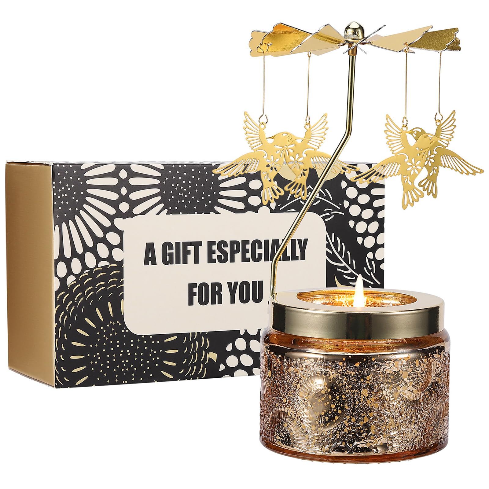 DAISRED hummingbird candle with soy wax and essential oils provides lasting fragrance.