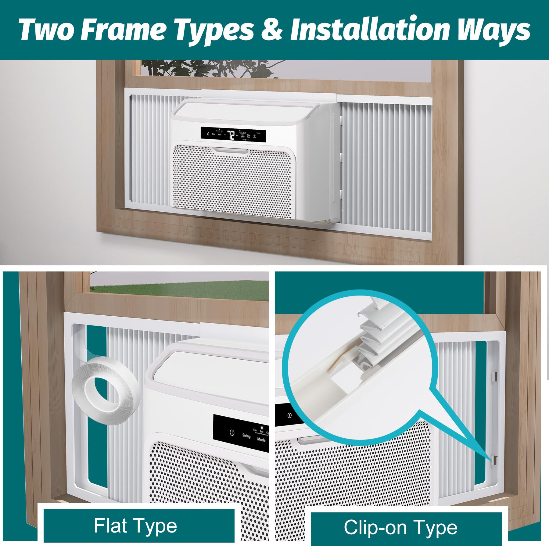 Daisypower insulation panel reduces drafts around window AC.