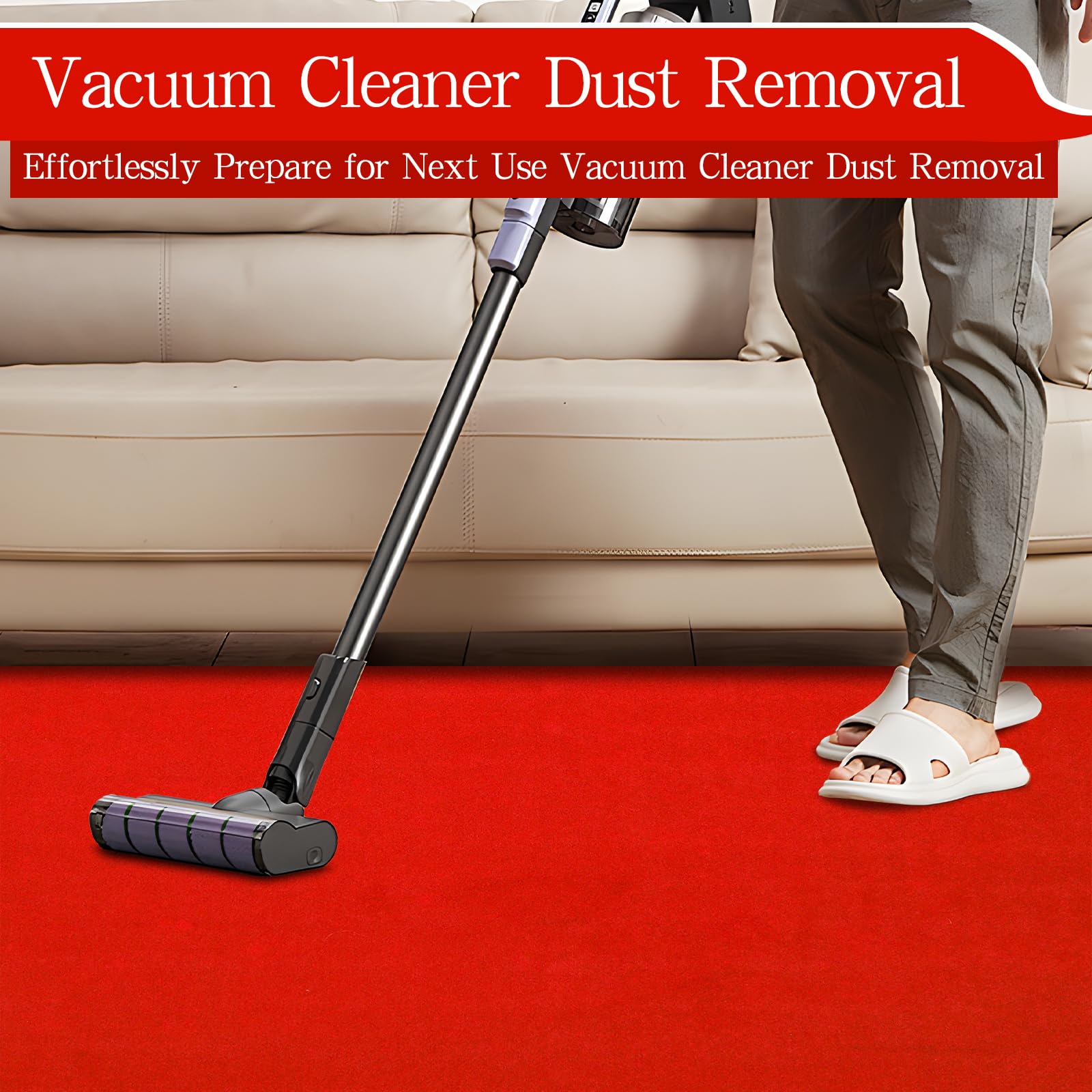 DAKKIONY red carpet runner with non-slip rubber back boosts safety on any floor.