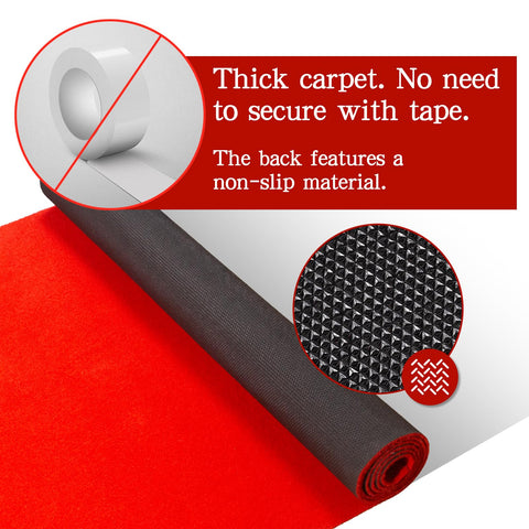 DAKKIONY red carpet runner waterproof surface protects floors during events.
