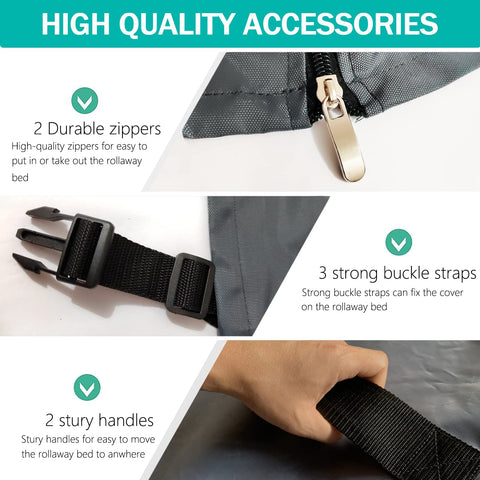 Dalema rollaway bed cover easy assembly for quick setup