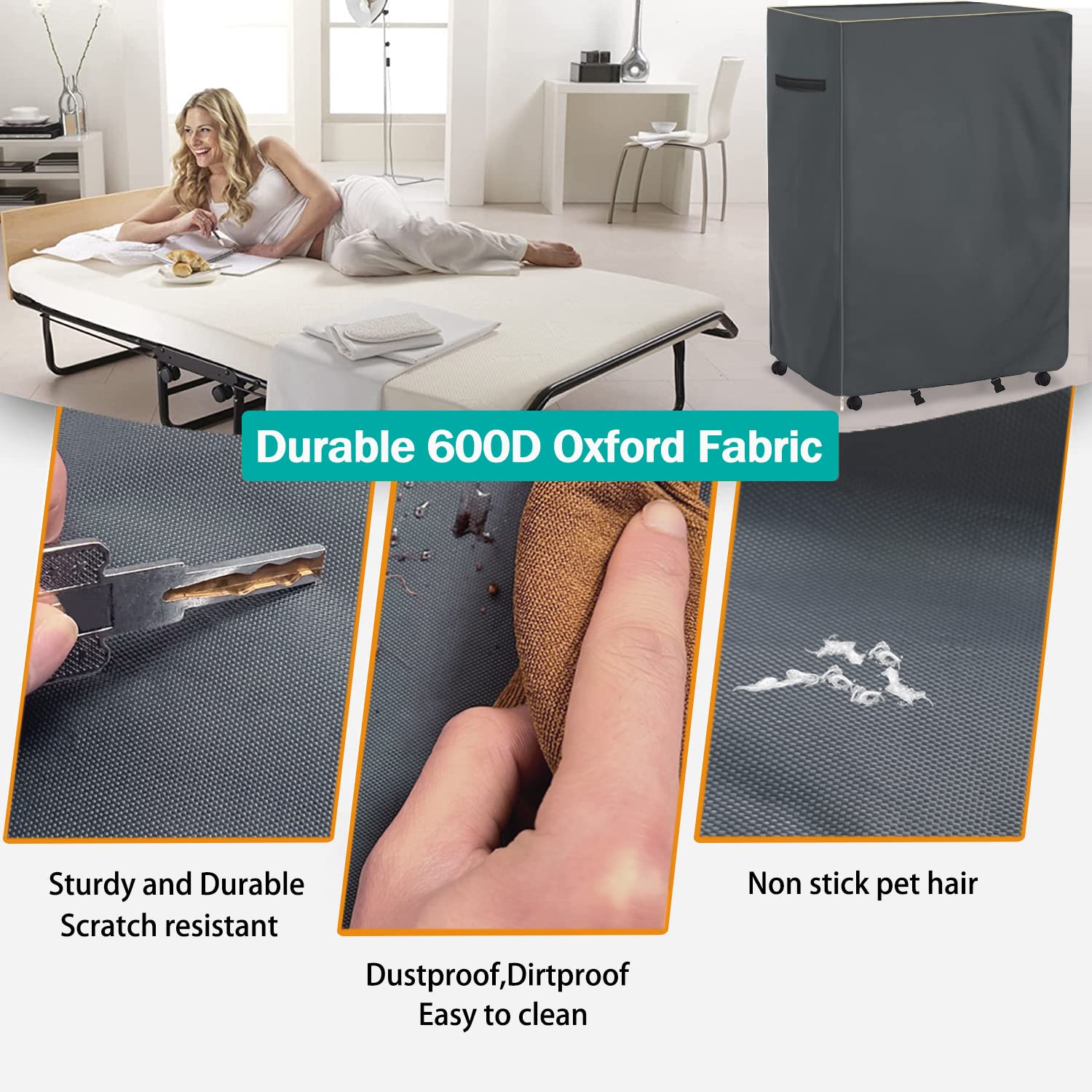 Dalema rollaway bed cover waterproof coating supports all weather use