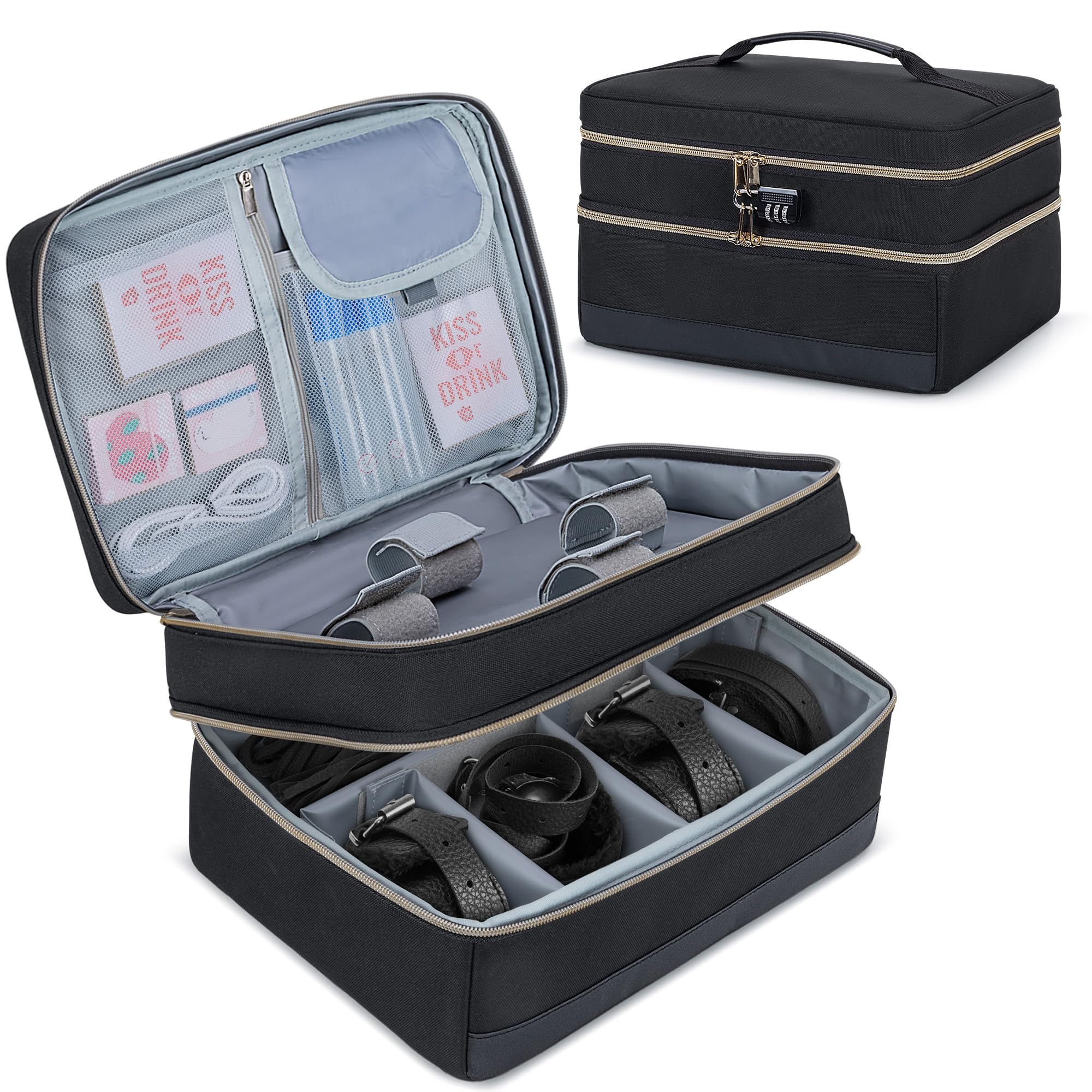 Damero discreet bag toy storage open interior organized for travel