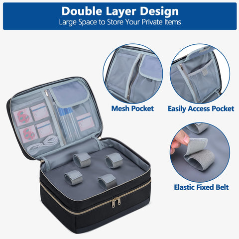 Damero discreet bag with waterproof lining protects contents from spills