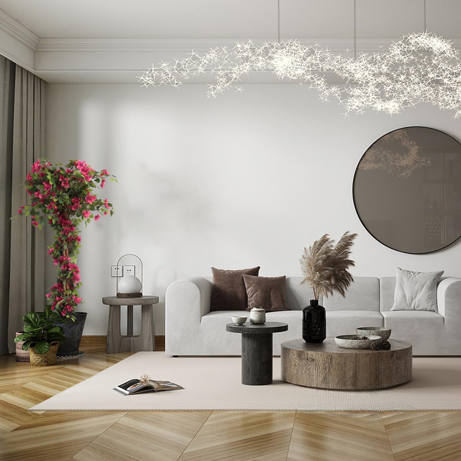 Damomo Bougainvillea Tree 63-inch indoor setup in living room