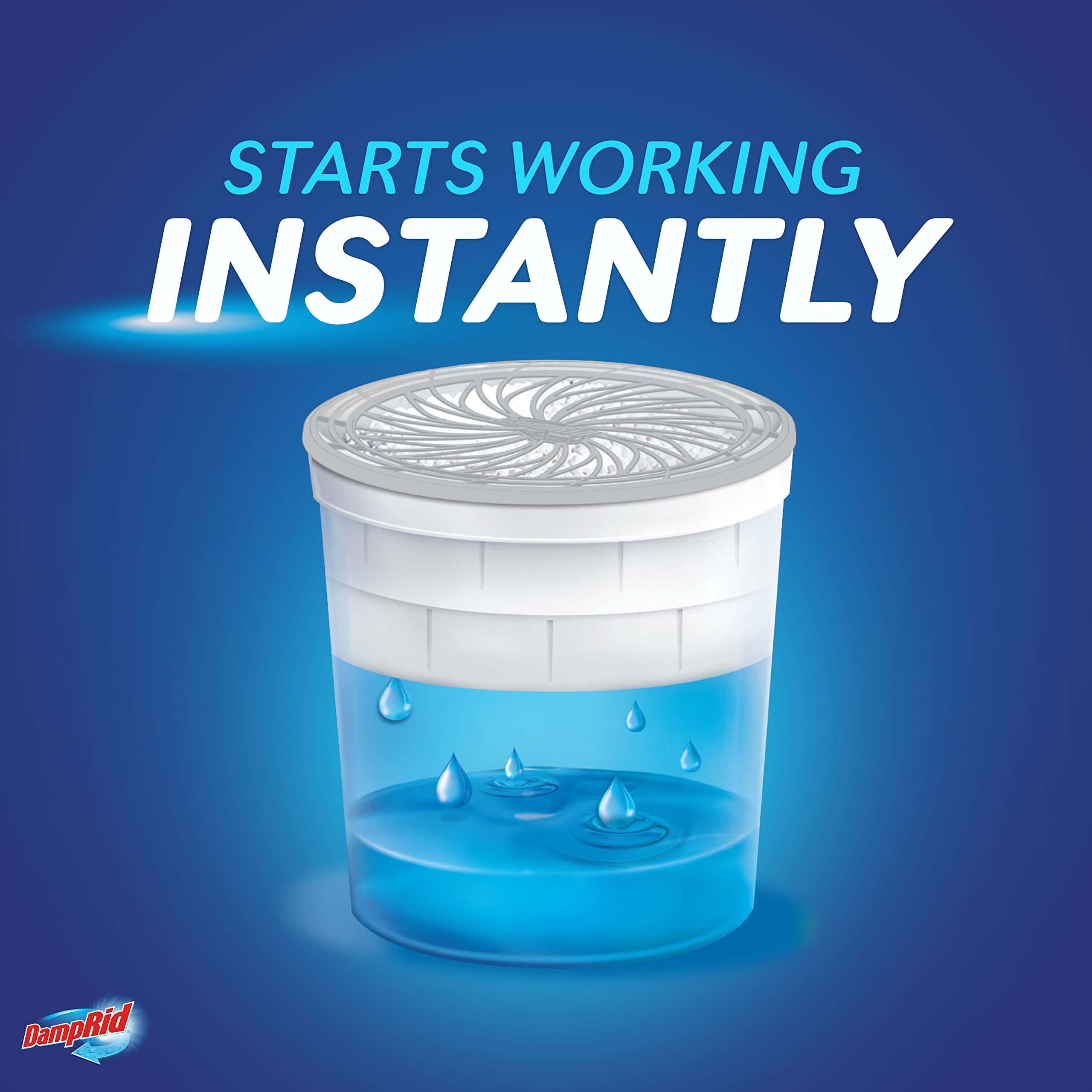 DampRid in a living room reducing humidity and musty odors.