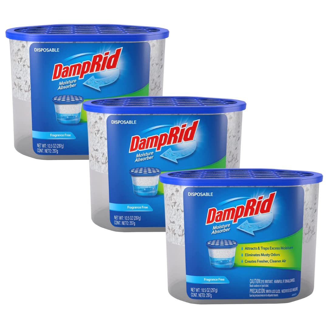 DampRid front view of the 10.5 oz fragrance-free absorber for moisture control