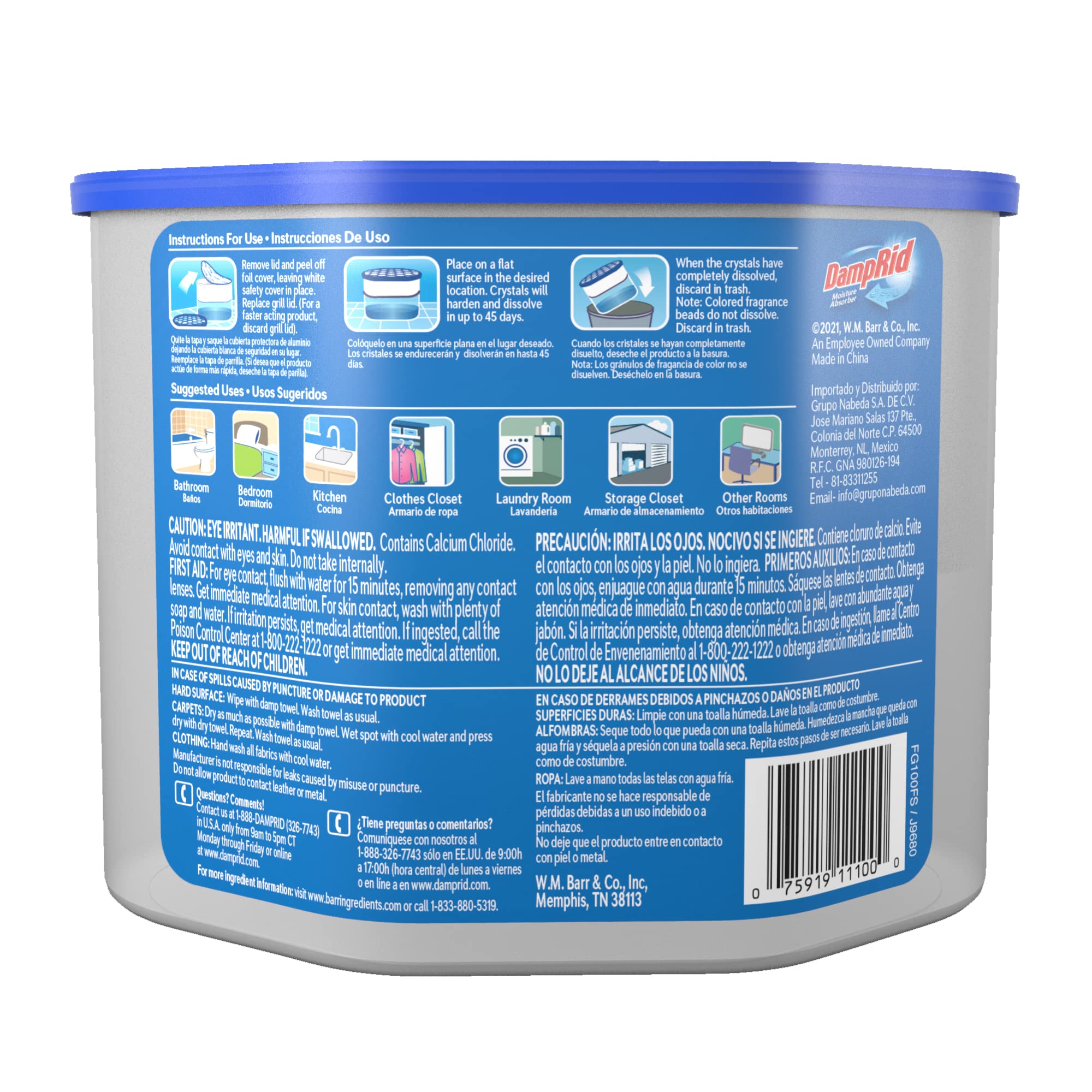 DampRid Fresh Scent in bathroom setup reduces damp air and odors