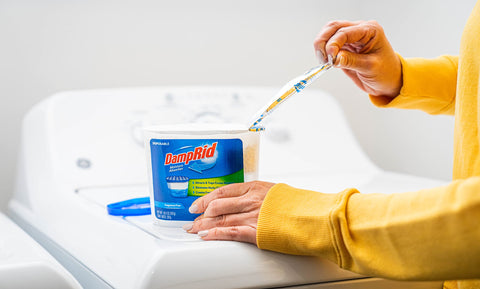 DampRid Fresh Scent in closet use helps maintain fabric freshness