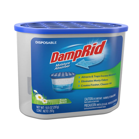 DampRid Fresh Scent three-pack packaging for convenient replacement