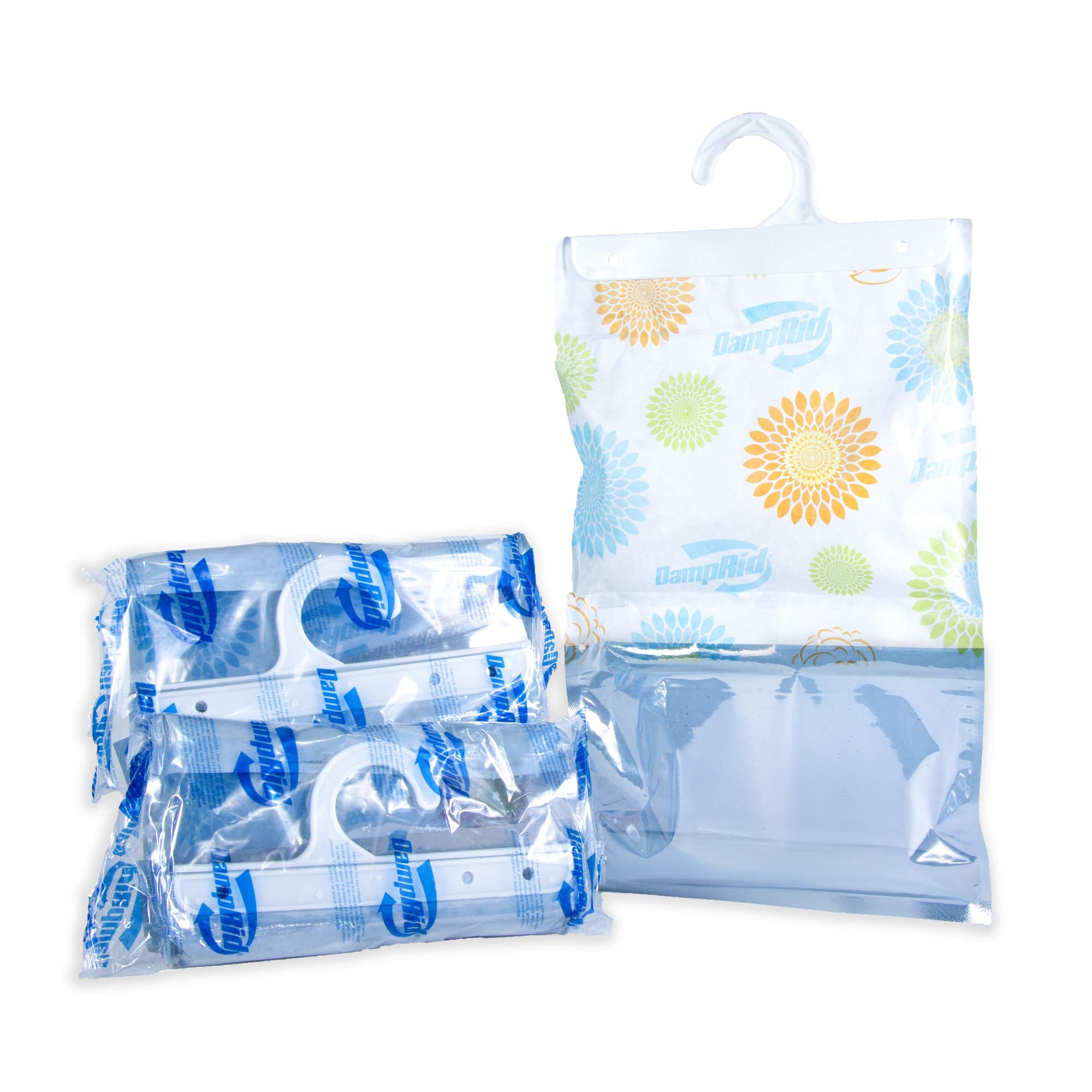 DampRid packaging image shows a 3-pack moisture absorber solution.