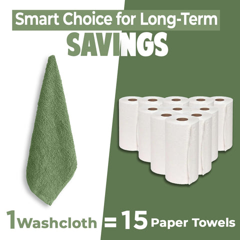 DAN RIVER sage green cloths resist fading wash after wash