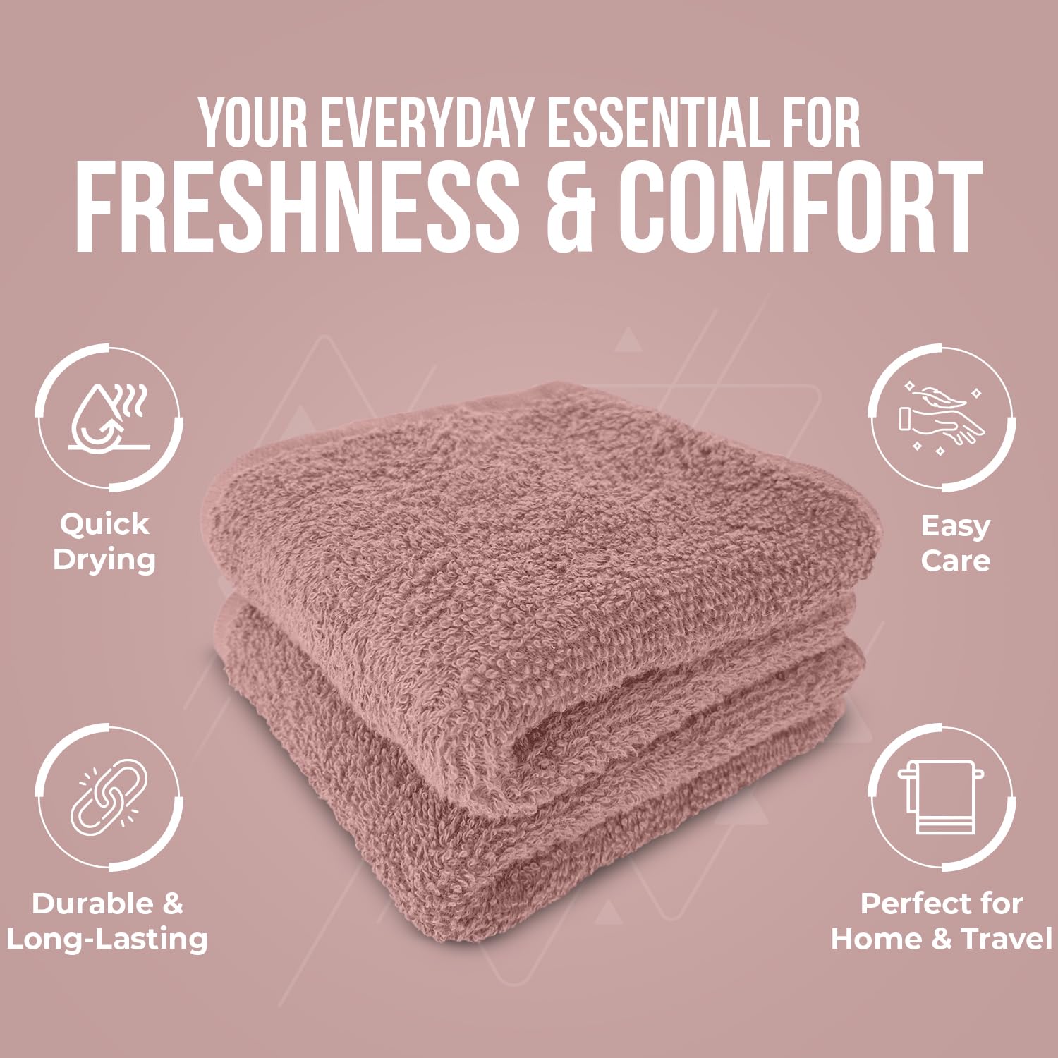 DAN RIVER bathroom-use wash cloths ideal for face, hands, and cleaning routines.