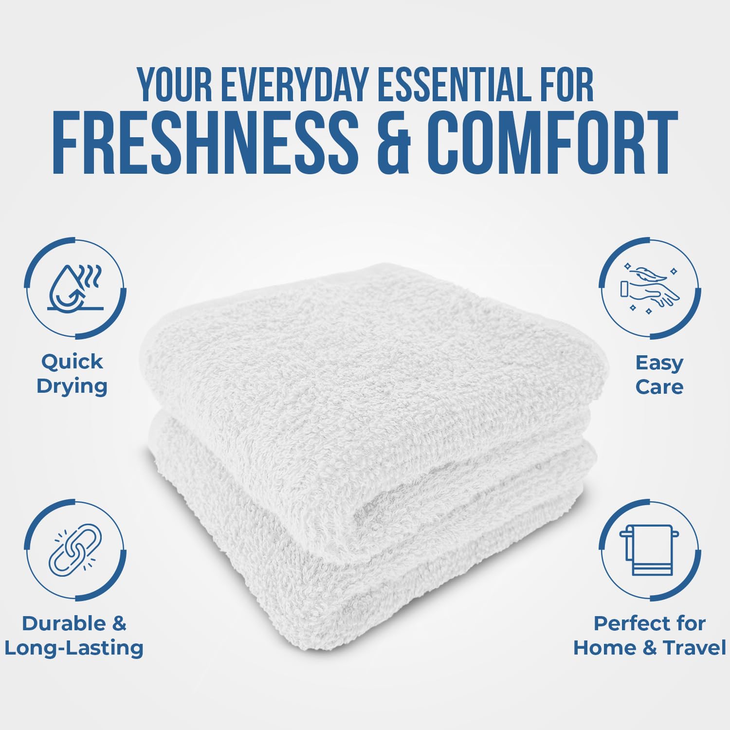 DAN RIVER multi-purpose wash cloths suitable for hands, face, and cleaning tasks.