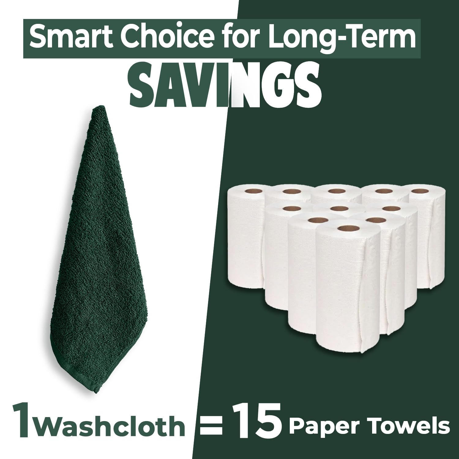 DAN RIVER 12x12 wash cloth size provides ample shower coverage.