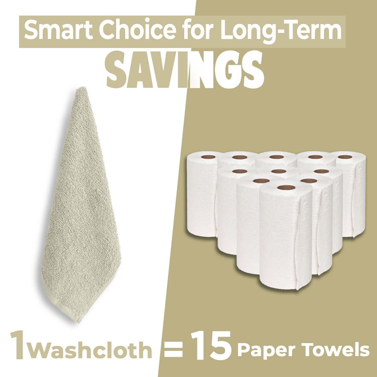 DAN RIVER 24-pack value pack delivers durable, soft towels.