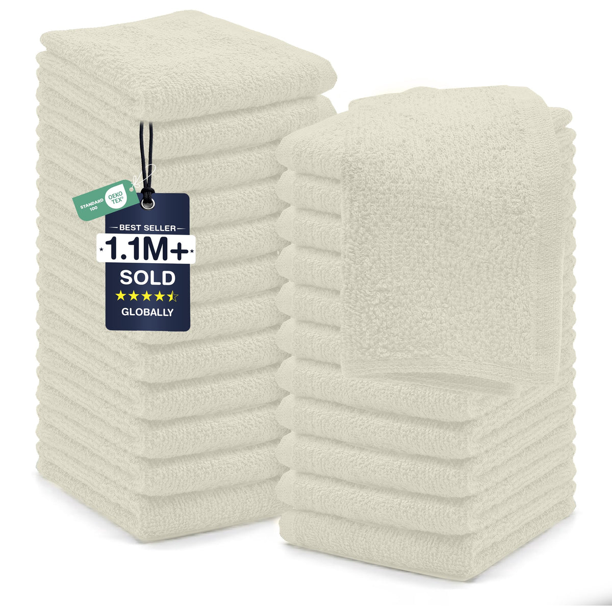 DAN RIVER soft-flannel wash cloths for face; gentle on skin and highly absorbent.