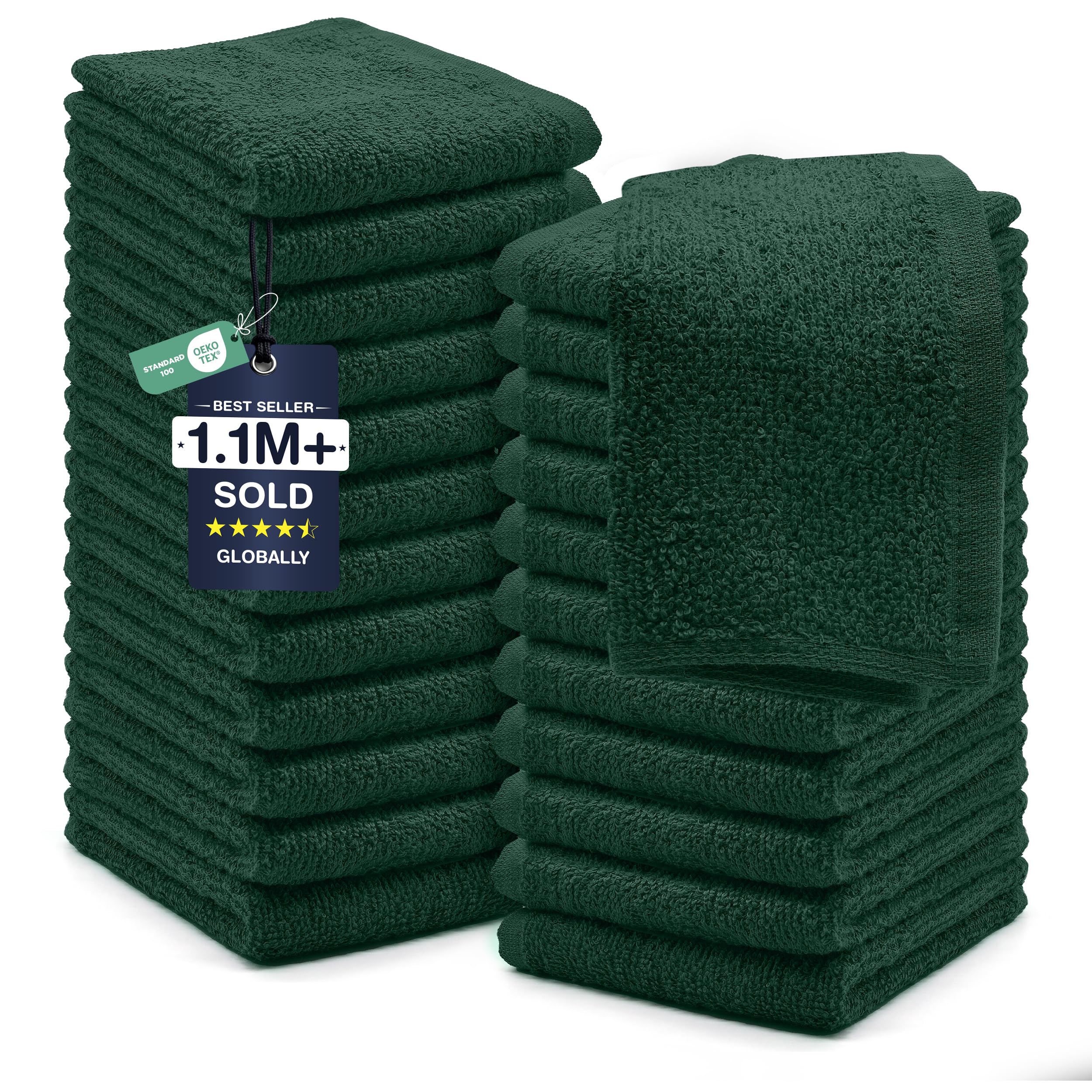 DAN RIVER wash cloths show a soft texture for gentle skin care.