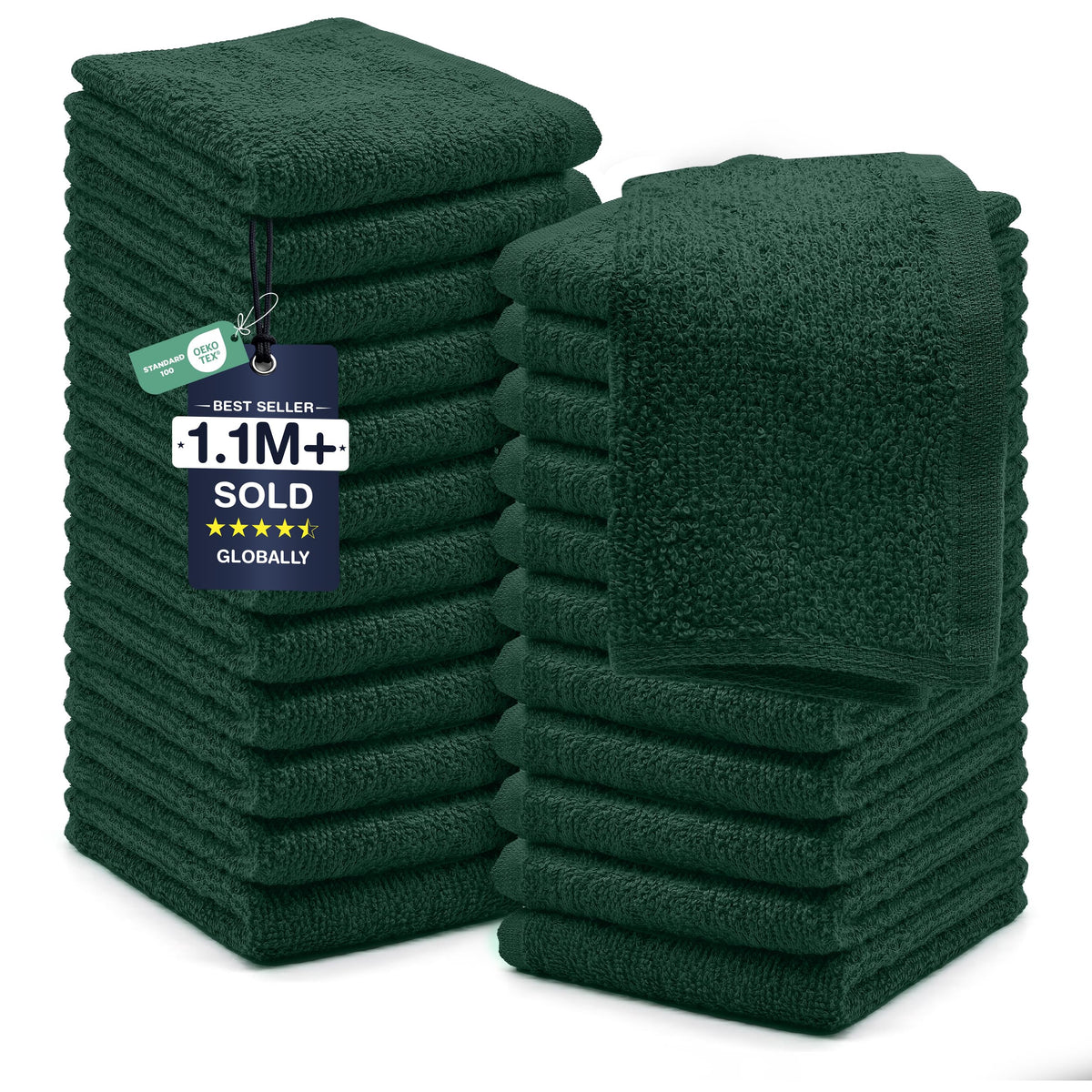 DAN RIVER wash cloths show a soft texture for gentle skin care.