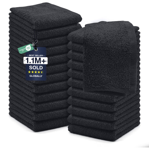 Dan River charcoal washcloth pack 1: plush, absorbent face cloth for daily use
