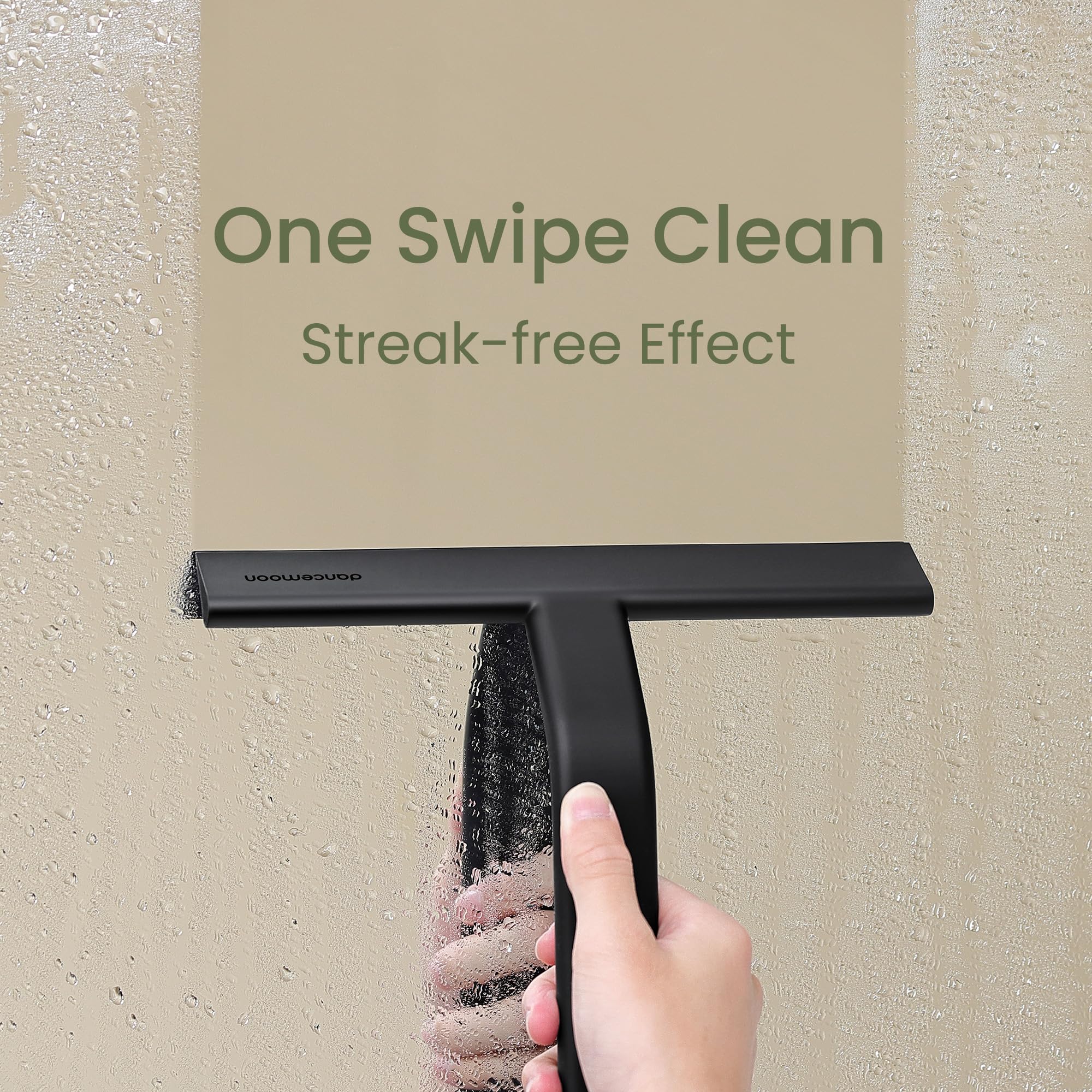 Dancemoon JustHang 10-inch silicone blade for even contact and streak-free results.