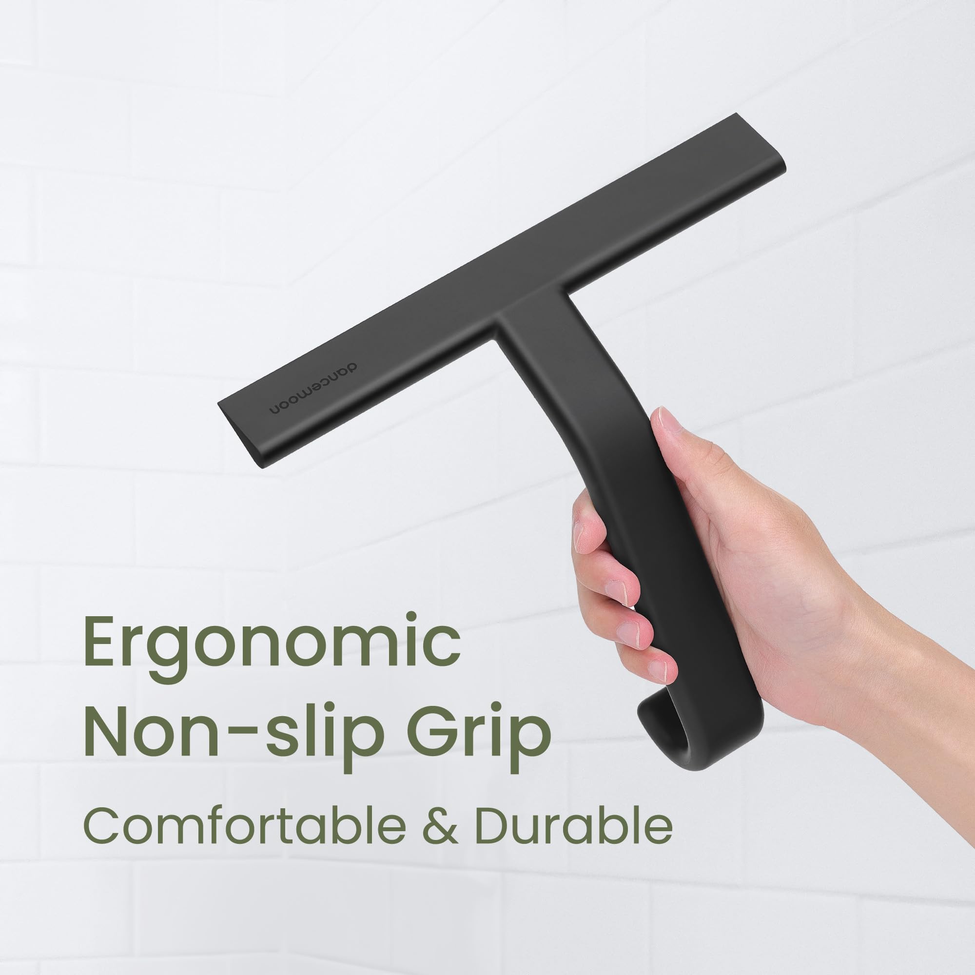 Dancemoon JustHang cleans showers, mirrors, tiles, windows, and car glass effectively.