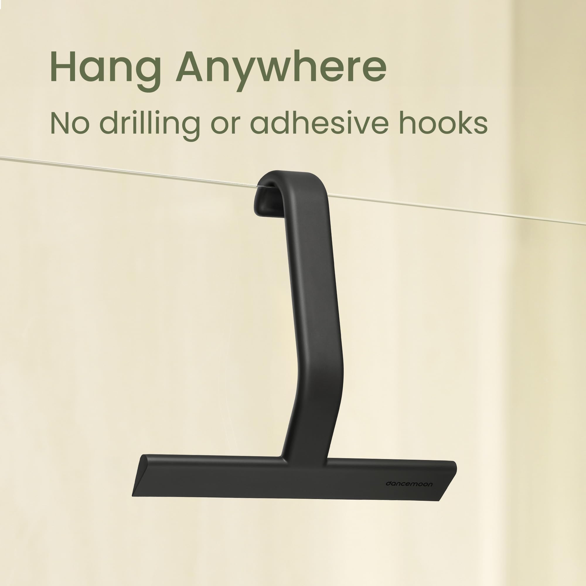 Dancemoon JustHang seamless construction minimizes hidden crevices and mold risk.
