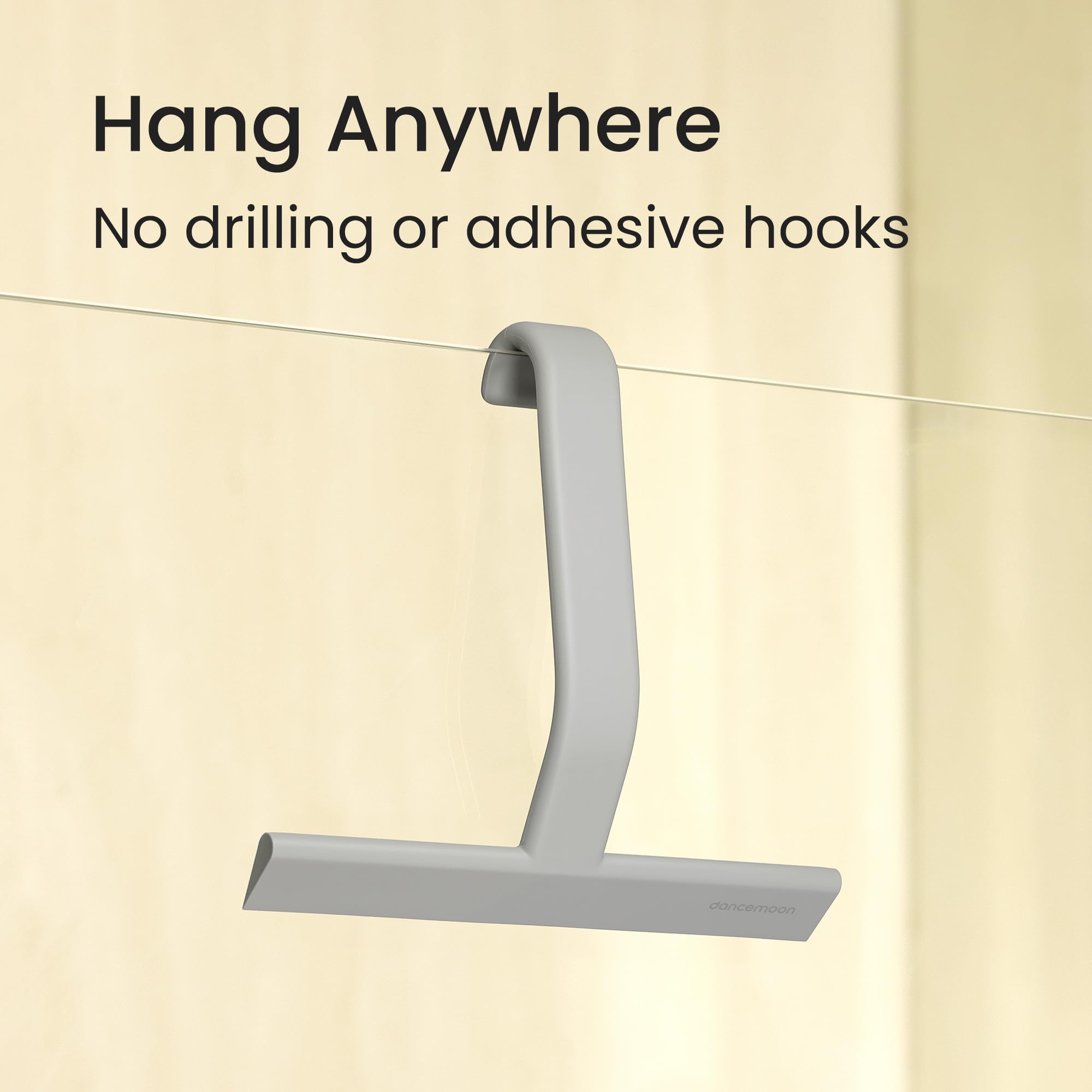 dancemoon JustHang squeegee seamless construction minimizes crevices