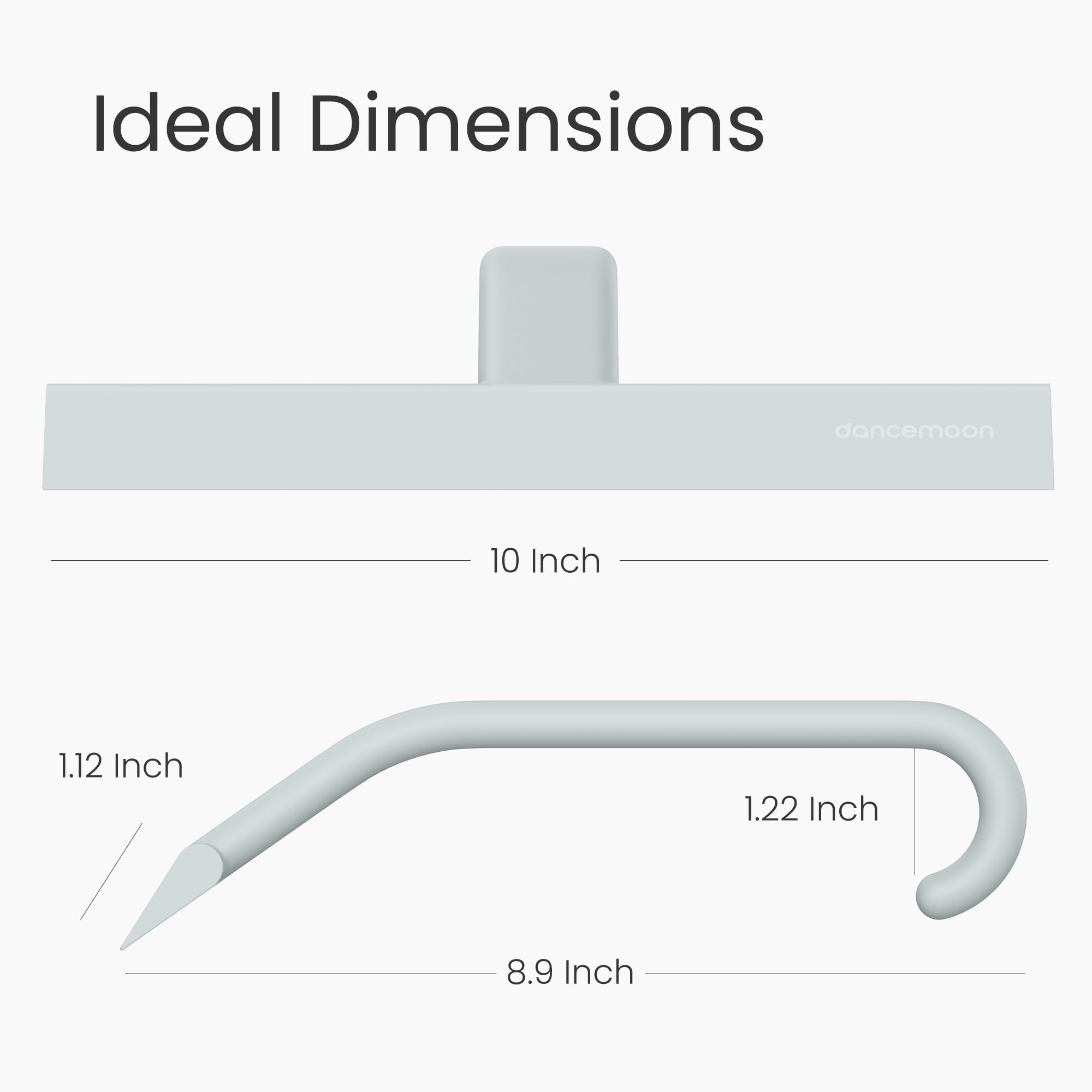 dancemoon JustHang multi-purpose tool for windows, countertops, and car windshields.