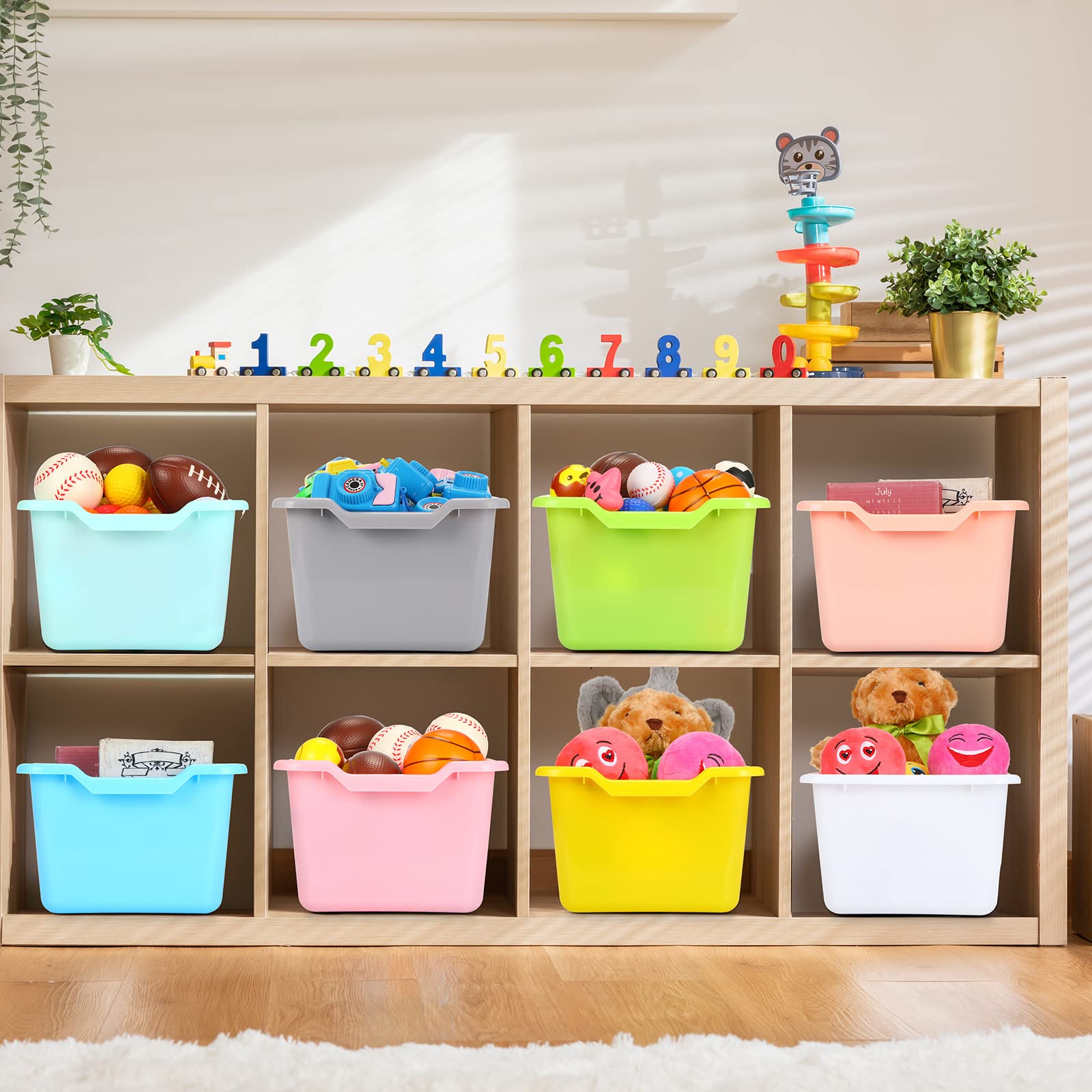 Dandat classroom setup showing multiple bins for easy access