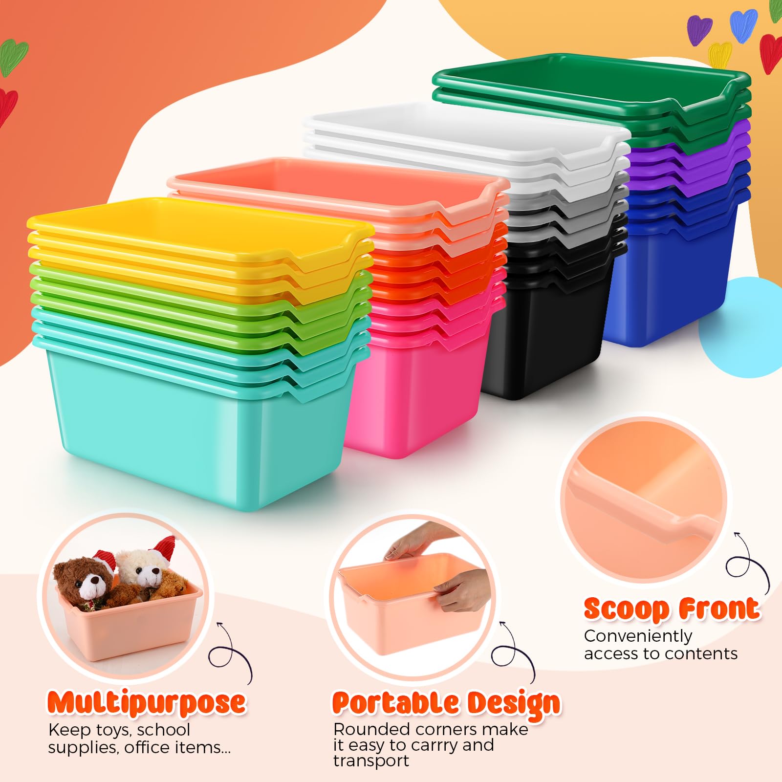 Dandat classroom cubby bins organize books and toys efficiently.
