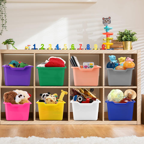 Dandat versatile bins suit home, daycare, and classroom environments.