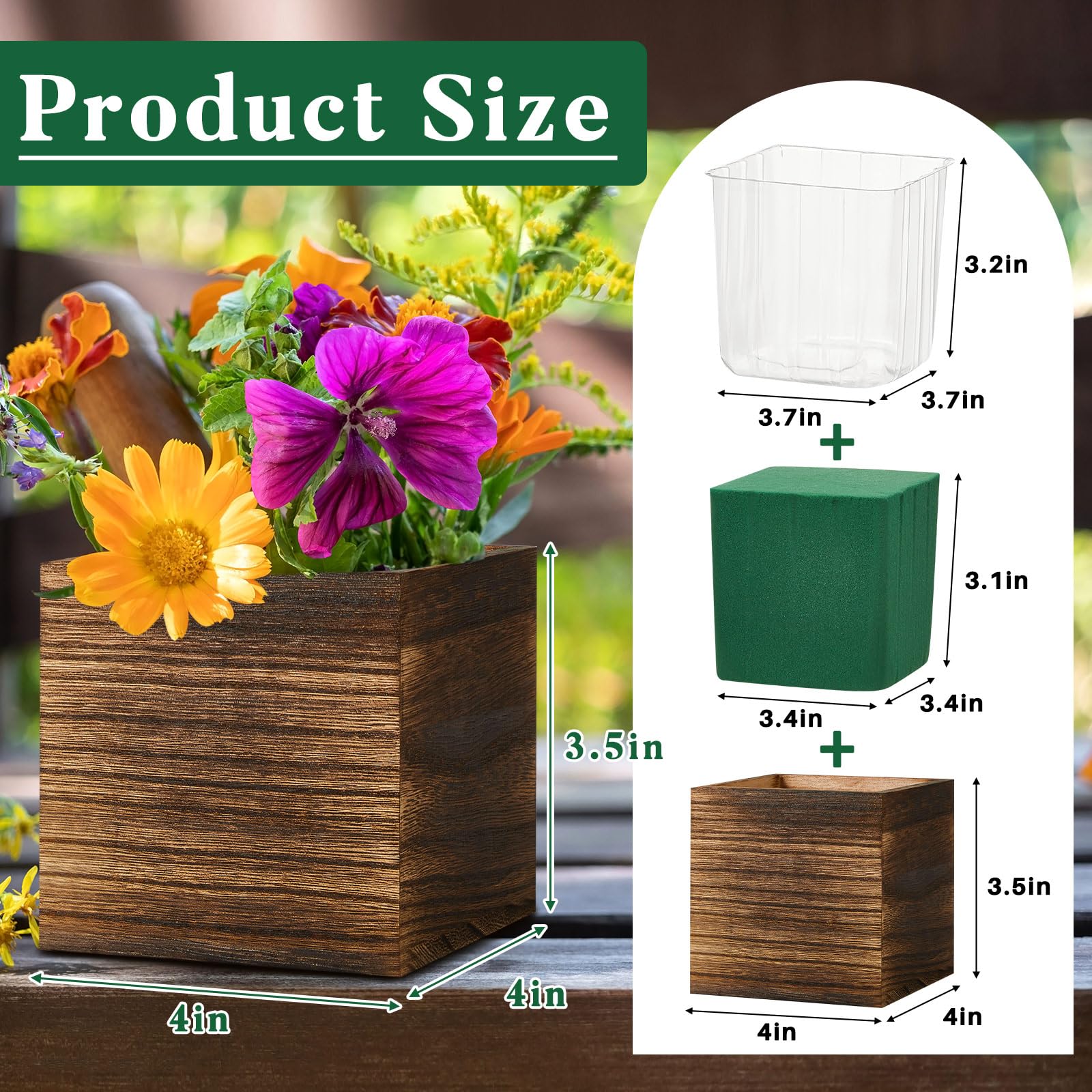 Dandat removable plastic liner for easy soil containment and cleanup.