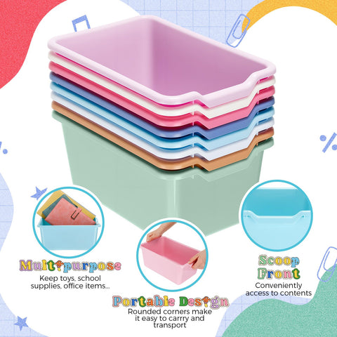 Dandat toy storage bin with rounded corners for safe, kid-friendly organization.
