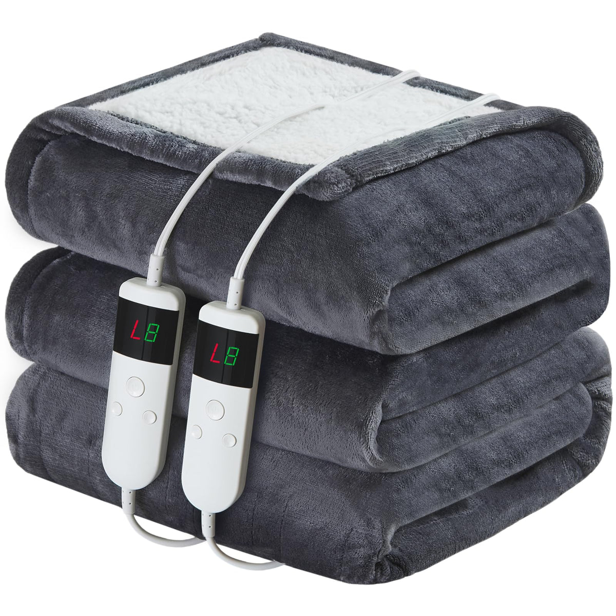 DANENOSA electric blanket showing multiple heat levels for personalized warmth