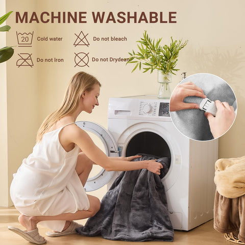 DANENOSA machine-washable blanket with detachable controller