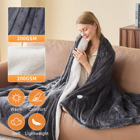DANENOSA soft flannel and sherpa texture on blanket surface